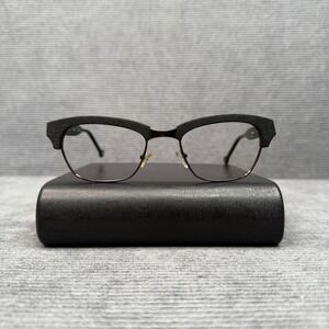 l.a. Eyeworks Poe 300495 Eyeglasses Black Wood Grain Cat Eye Frames Los Angeles